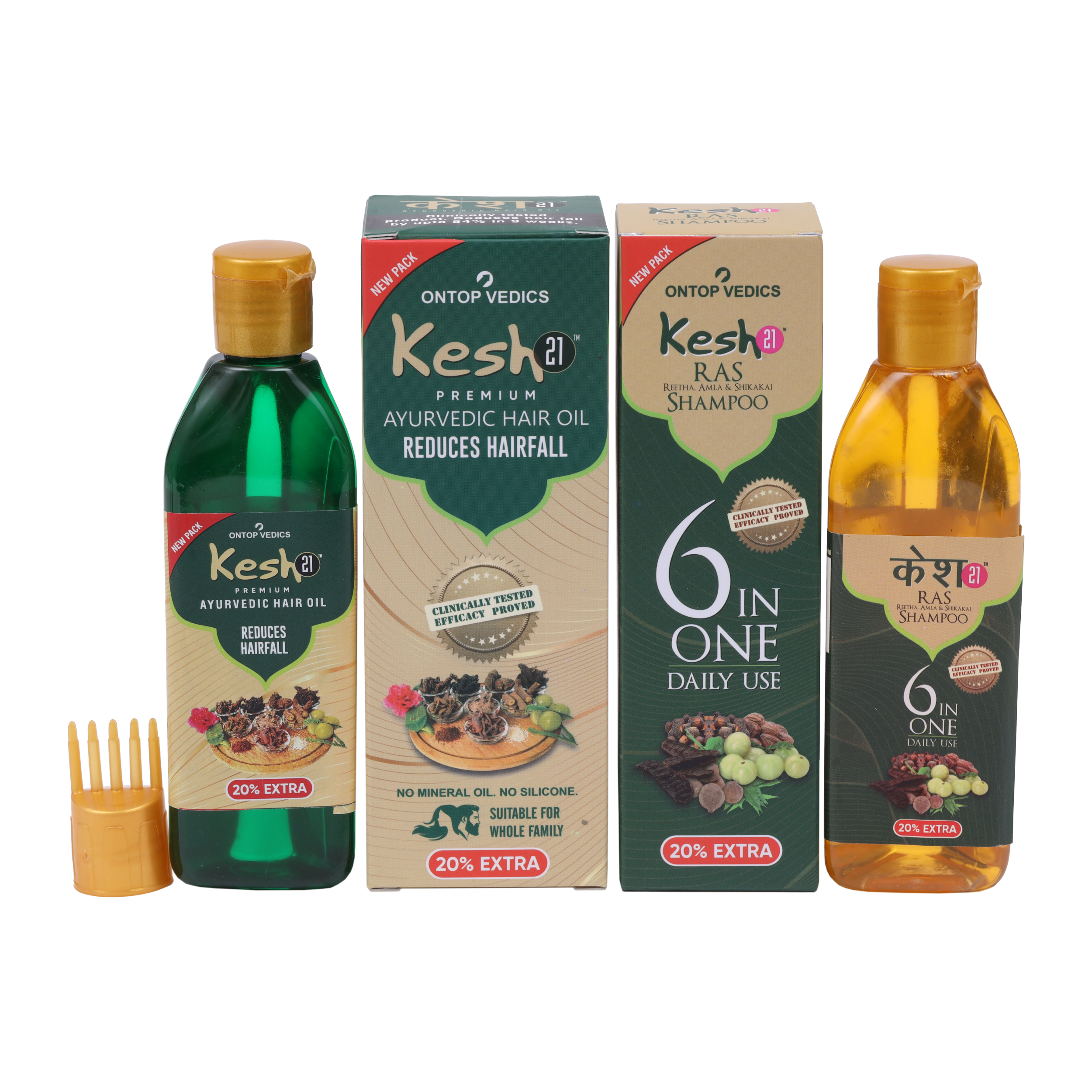 Kesh 21 Hair Oil & Shampoo Combo